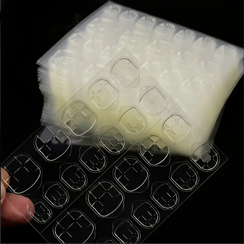 240/480 PCS 네일 젤리 글루 양면 인조 손톱 아트 접착 테이프 글루 스티커 가짜 손톱 글루 초강력 접착제