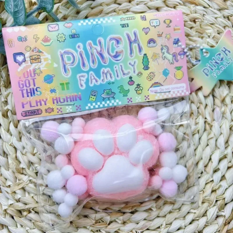 Mini Squishy Squeeze Toy Cat Foot Antistress Stress Relief Toy Decompression Mochi Fidget Girl Boys Silicone Slow Rebound Toys 4