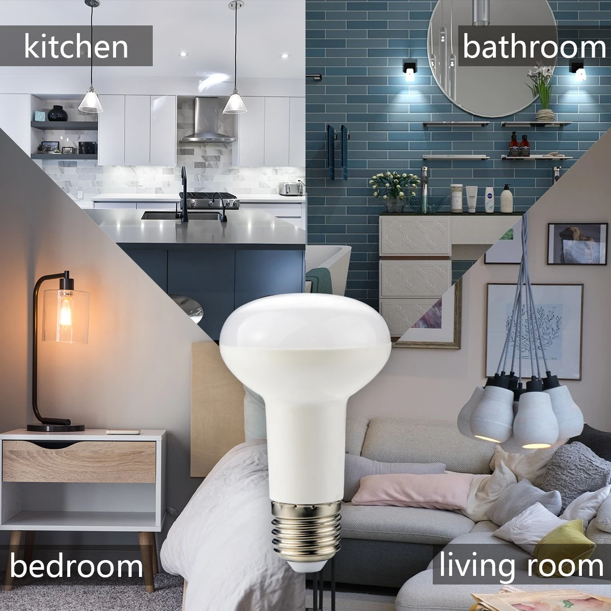 LED 반사판 램프 R63 AC220V, 10W, E27, 고휘도, 따뜻한 백색광, 욕실, 화장실, 공부 조명, 1-10 개