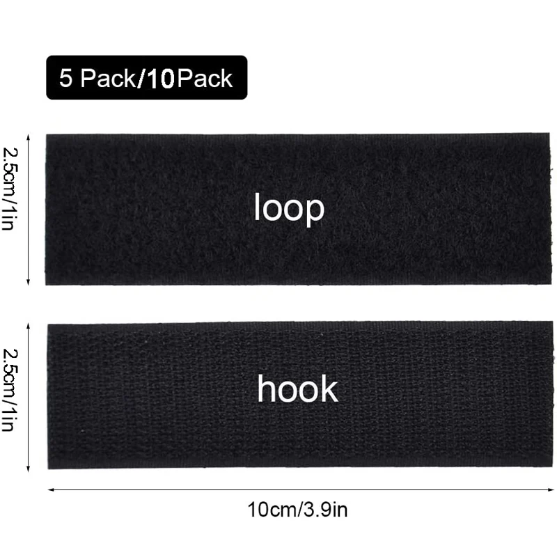 Ruban Adhésif Velcro Crochet Et Boucle - Rouleau 1 Pouce X 25 Yards, Auto-adhésif Noir