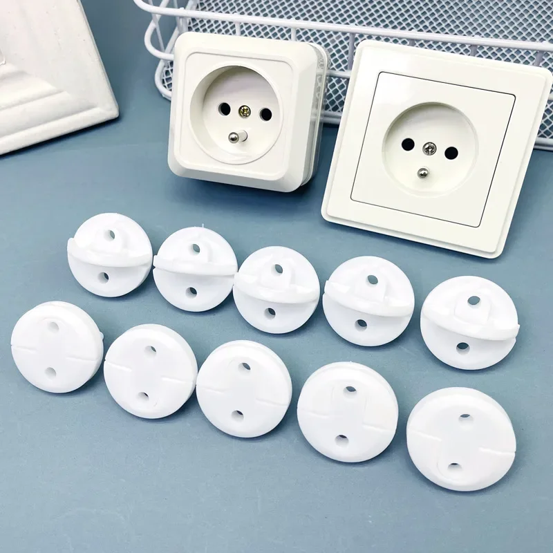 Socket Covers White Electrical Safety Socket Protective Cover Baby Care Safety Guard Protection Children Anti Electric Shock Rotate Protectors