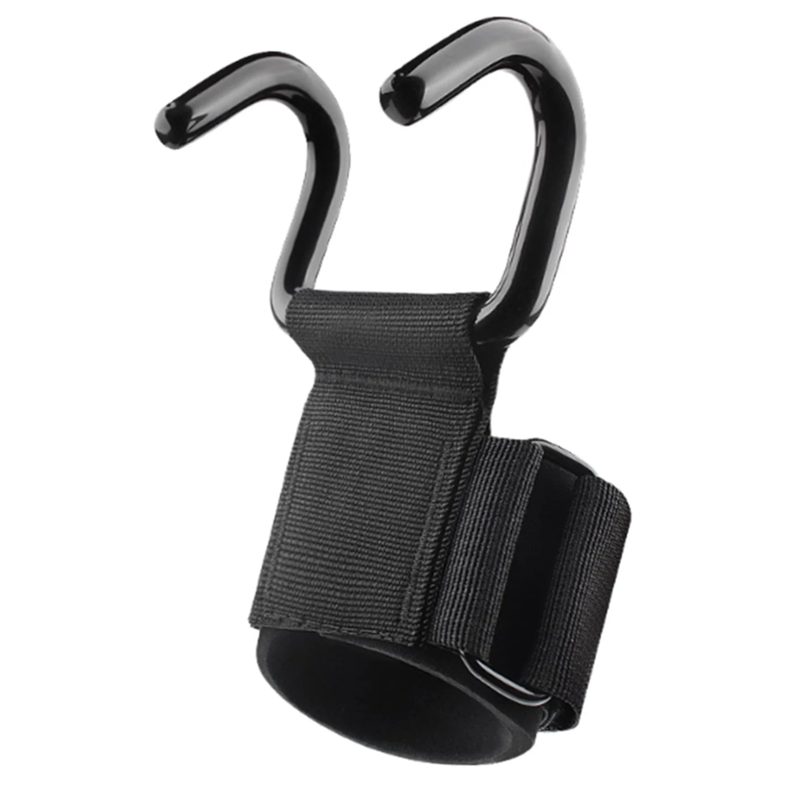 1/2 Stück robuste Handgelenkhaken aus Edelstahl mit weich gepolstertem Griff – perfekt für Gewichtheben, Klimmzug und Krafttraining – Detail 5