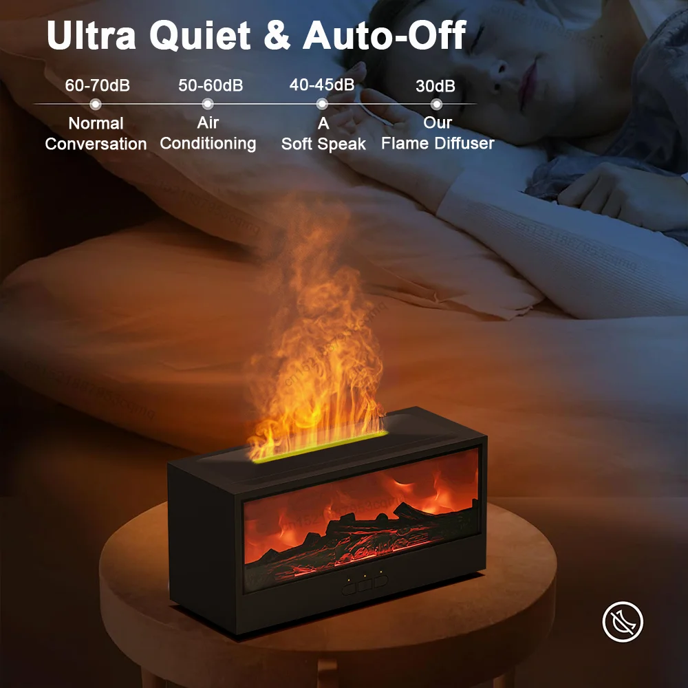 Fireplace Humidifier Flame Humidifier Aroma Diffuser Aromatherapy Essential Oil Diffuser Fragrance Diffuser with Remote Control 5