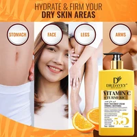 Crème éclaircissante pour le corps à la vitamine C, curcuma naturel, anti-imperfections, acné, lisse, scintillante et hydratante, pour tous les types de peau 5
