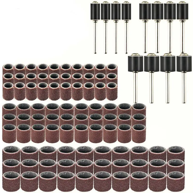

Drum Sander Set Including 90Pcs Sanding Band Sleeves,12Pcs Drum Mandrels For Rotary Drll Tool (102Pack)