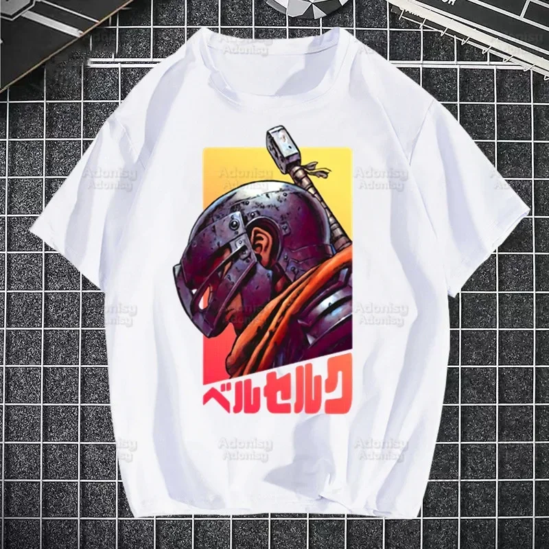 

Berserk Men's Tshirt Cute Printing Shirt Mens Fashion Guts Mythology Anime T-Shirt For Men Casual Tops Short Sleeve