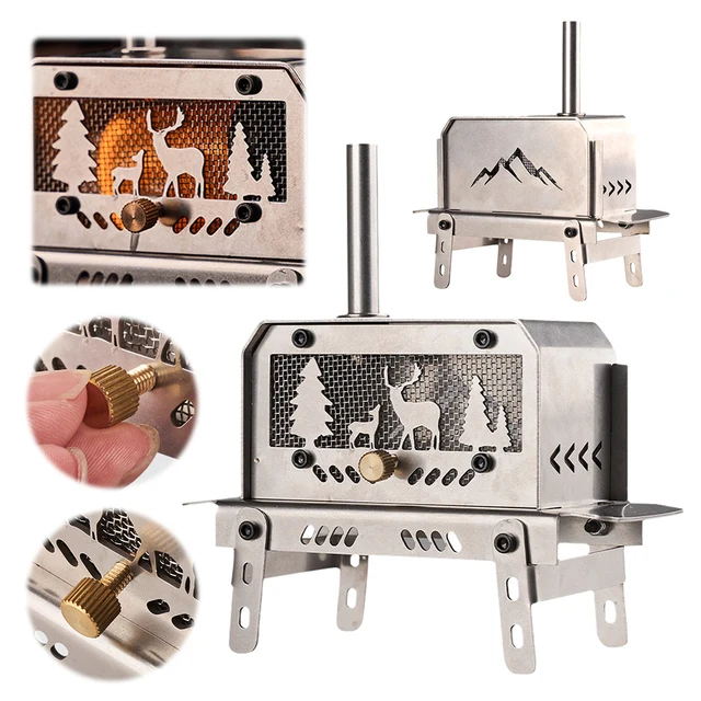 Stainless Steel Charcoal & Wood Stove 2