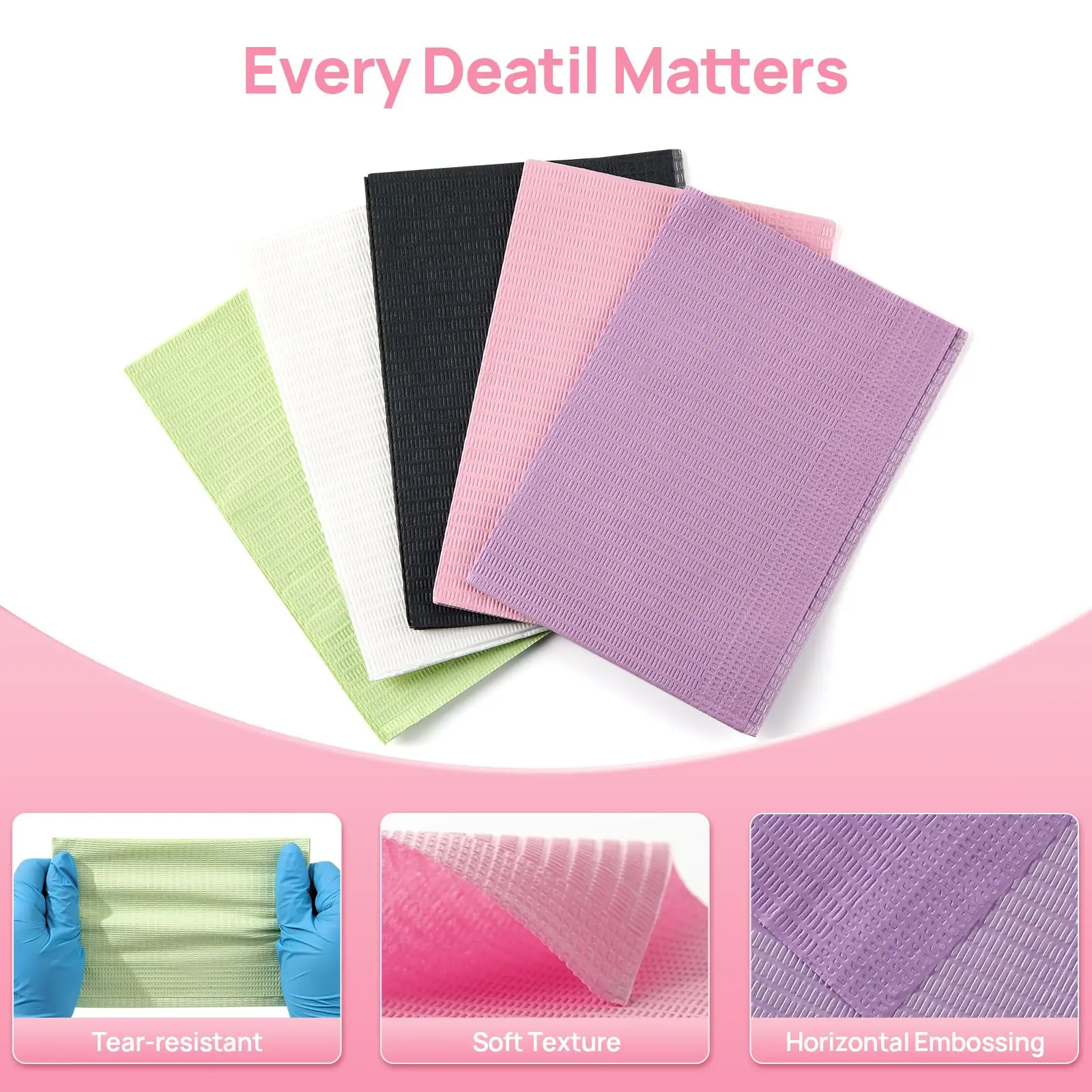 Nail art table mat 20Pcs disposable 3 Ply