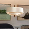Japanese Wabi Sabi Cloth Ceiling Chandelier For Living Room Island Bedroom LED Pendant Light Modern Home Decor Lighting Fixture 3