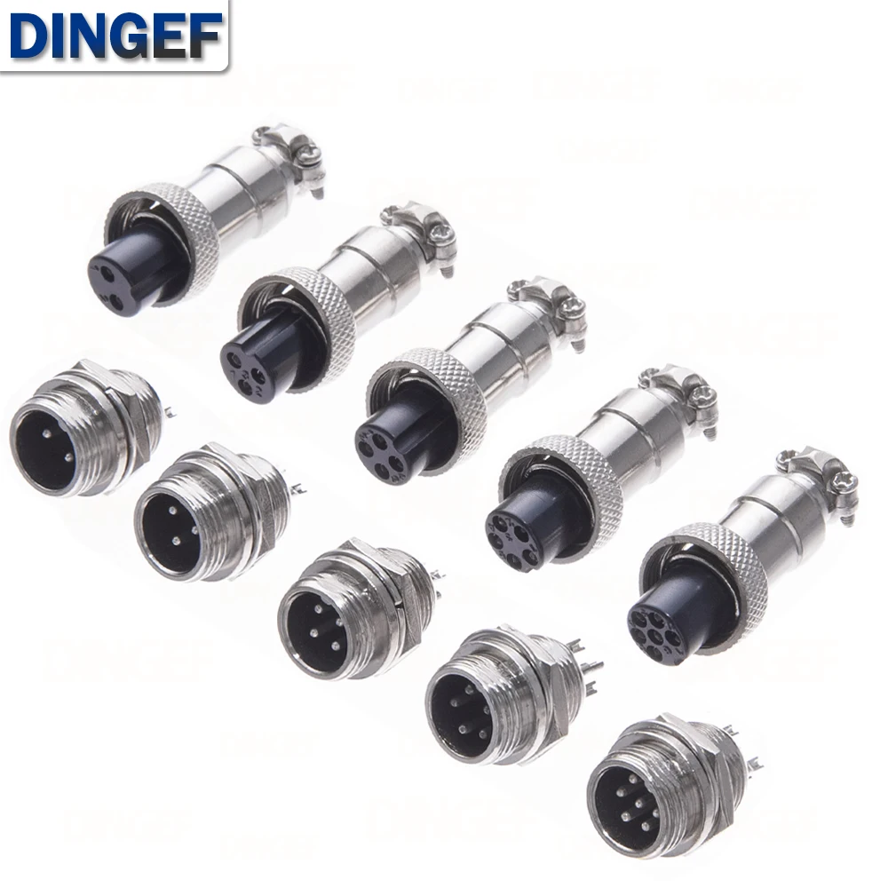 Enhanced Circular Aviation Socket Plug with Plastic Cap - 12mm, Multi-Pin Configuration