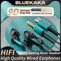 New Type-c 3.5mm In-Ear Wired Headphone Hifi Stereo Sport Music Earbud Handfree Headset Earphones With HD Mic For Xiaomi Samsung 1