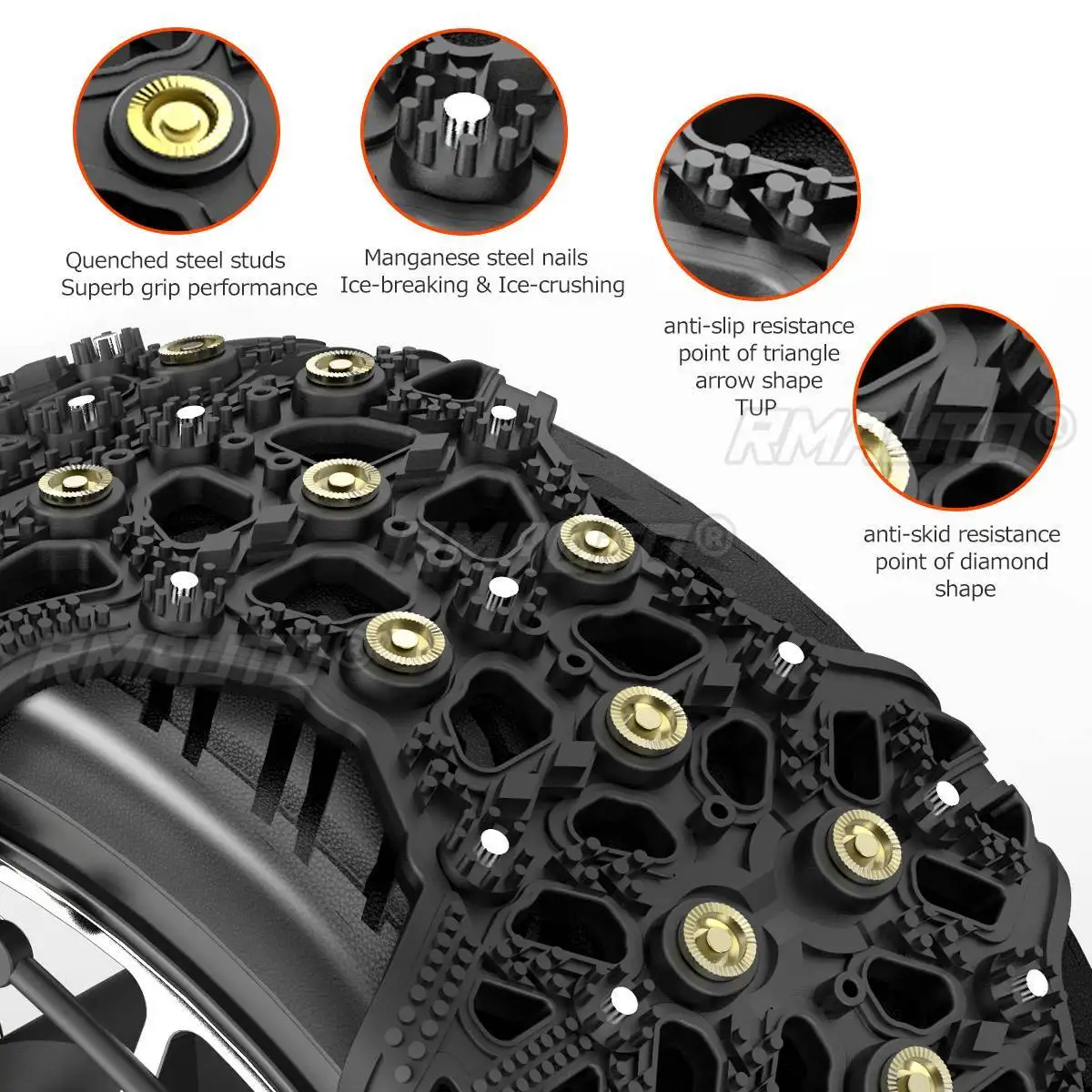 Tire Snow Chains Winter Off-Road Tire Chain for Cars SUV Truck on Snow Ice Anti-Skid Belts Tyre Chain Car Accessories
