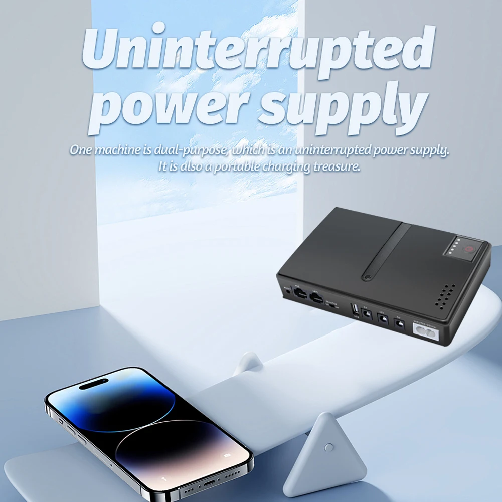 DC1018L Mini Portable UPS Uninterruptible Power Supply 5V 9V 12V Battery Backup UPS Backup Battery for WiFi Router