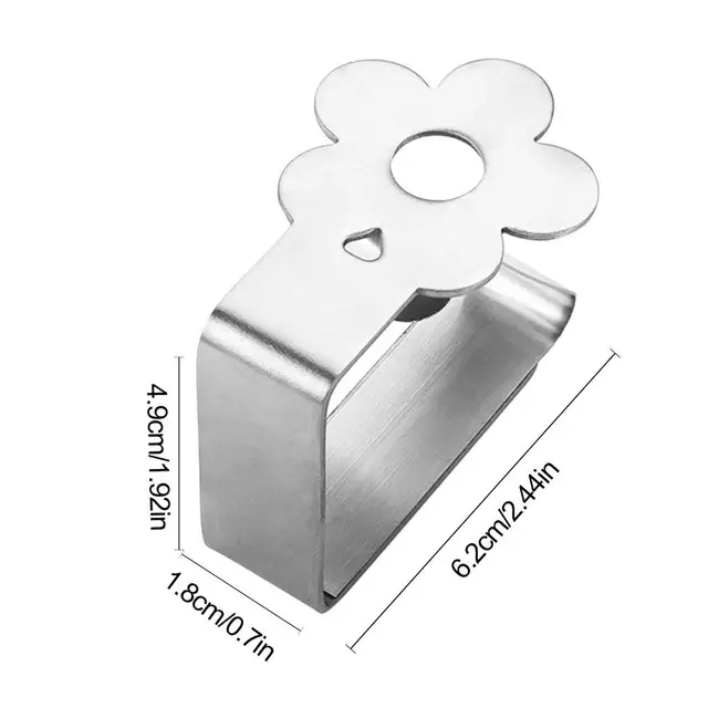 Paquete de 12 clips para mantel – Clips de mesa de picnic resistentes, abrazaderas de acero inoxidable para mantel de mesa, soportes para mantel ideales para restaurantes, picnic, carpas, bodas