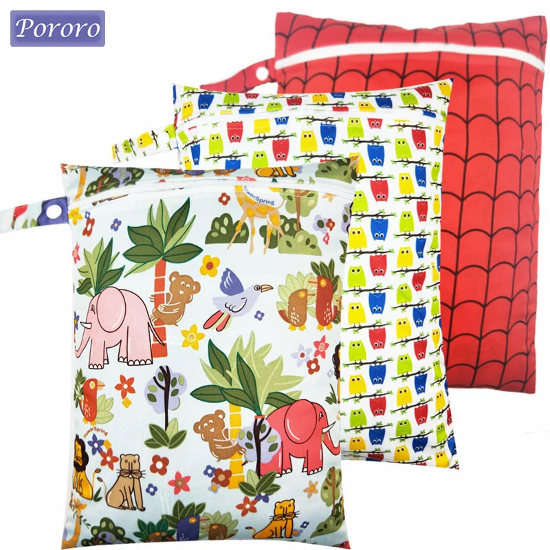 10 Pcs Diaper Wet Bag Baby Waterproof Cloth Diaper Bag Single Pocket