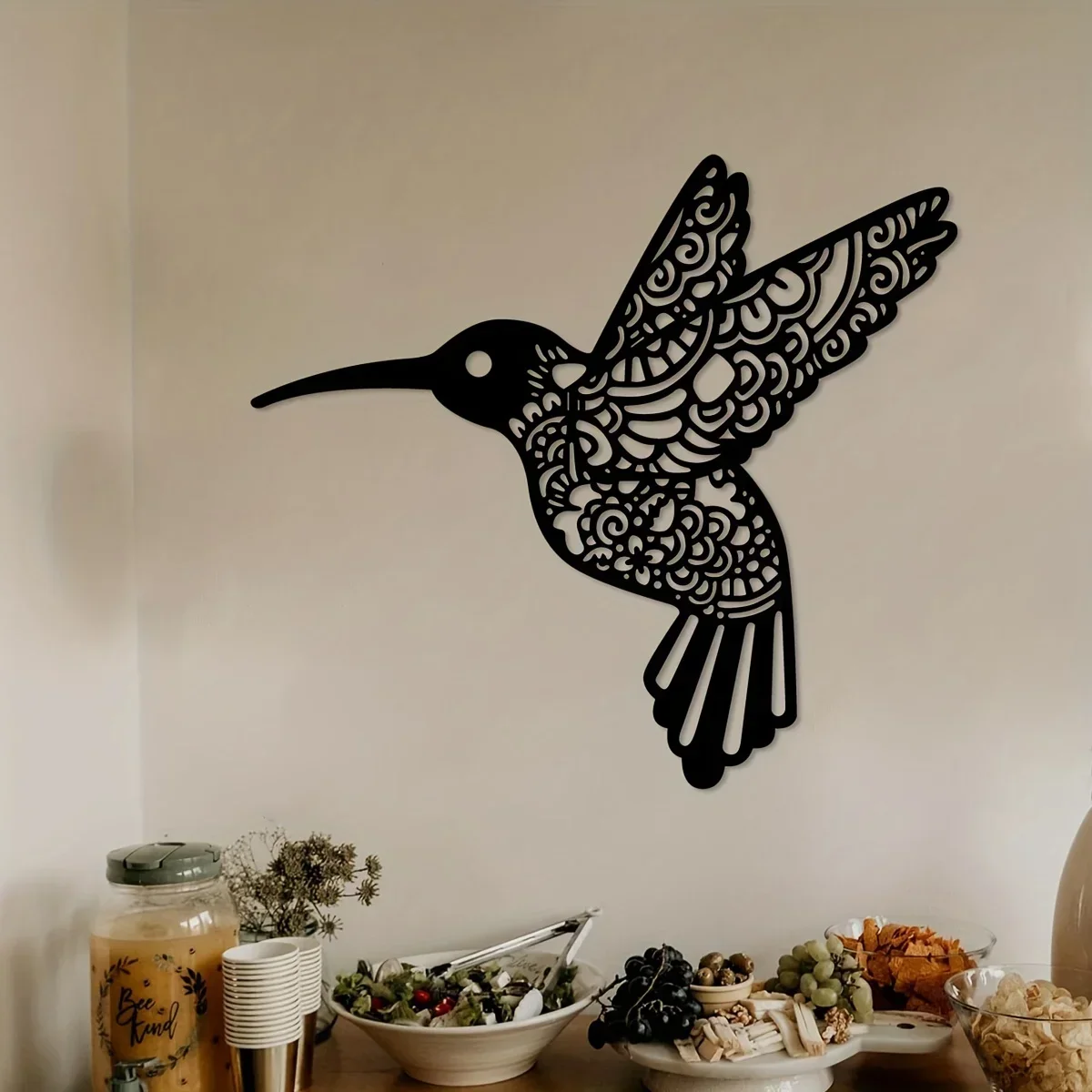 

Creative Hummingbird Iron Indoor Outdoor Crafts, Indoor Decoration, Great for Bedroom, Hallway, Outdoor Wall Decoration Metal