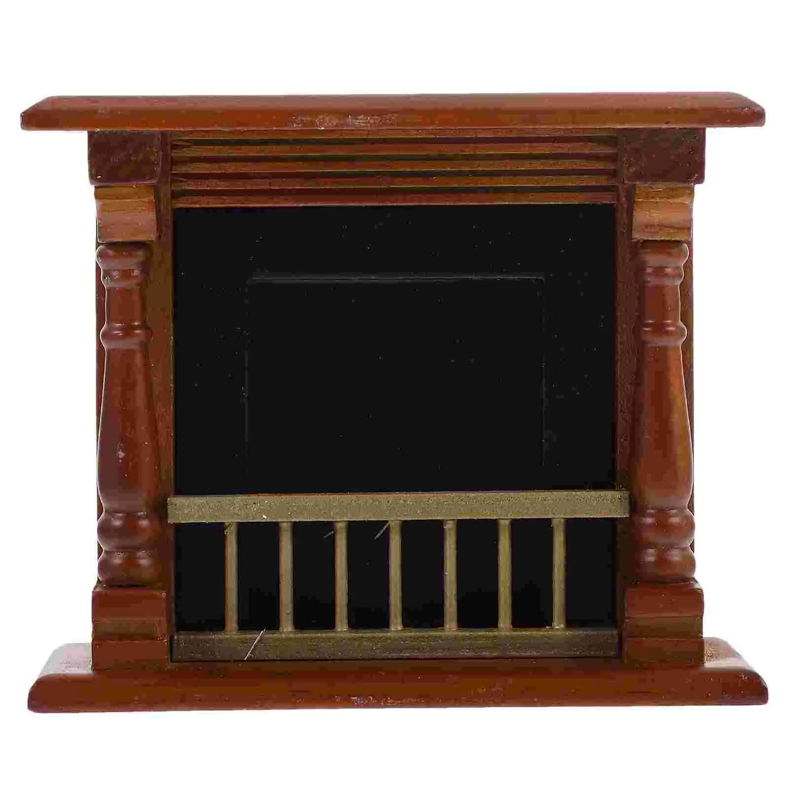 

Dollhouse Fireplace for Mini Wood Accessories Tiny Furniture Miniature Adornment