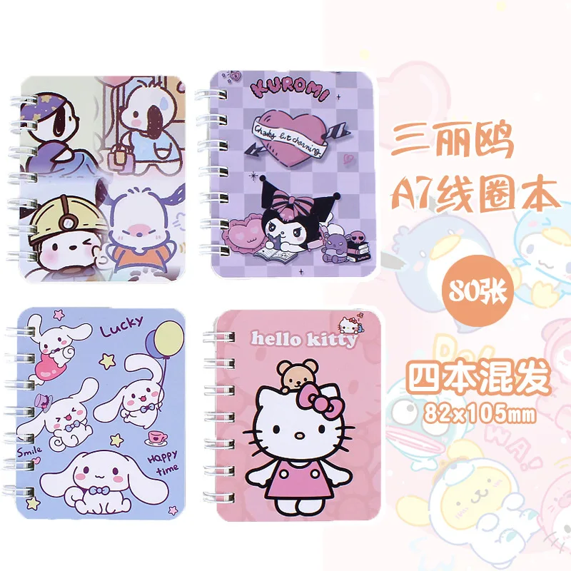 Sanrio Kuromi Notebook Kawaii My Melody Cartoon Cute Notepad Student School  Supplies Stationery Girls Toys Christmas Kids Gifts