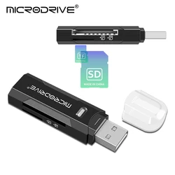 Universal USB Card Reader Adapter for SD & Micro TF Cards - Versatile Memory Solution for PCs, Laptops & Cameras (Black)