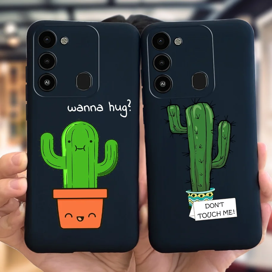 Romantic Couple Heart Silicone Phone Case - Artistic Soft TPU Cover