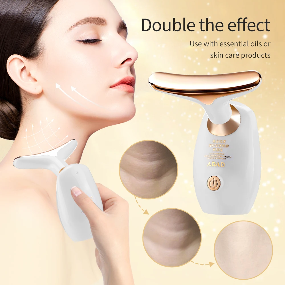 Face Neck Massage Device Facial Firming Lifting Machine Anti-wrinkles Anti Aging Beauty Device For Neck Lines Reduce Double Chin facial massager face slimming massager