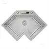 L-shaped Stainless Steel Corner Kitchen Sinks Kitchen Accessories Large Single Sink Modern Small Apartment Special Washing Sink 3