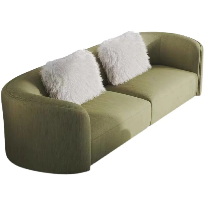 

YY Modern Simple and Light Luxury Straight-Row Fabric Sofa Lambswool