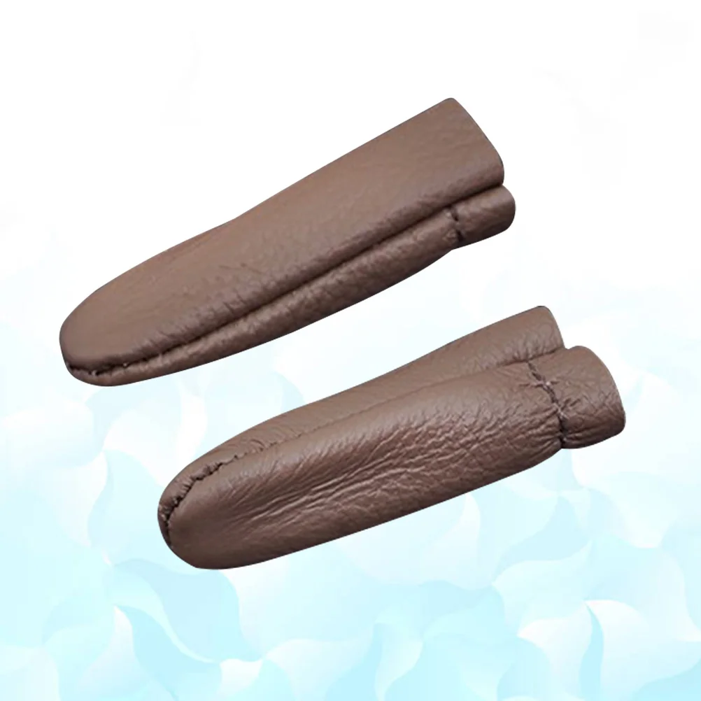 2pcs Durable Finger Protectors Comfortable Thimbles For Embroidery Handmade Crafts Gifts Finger Guards Protective Gloves