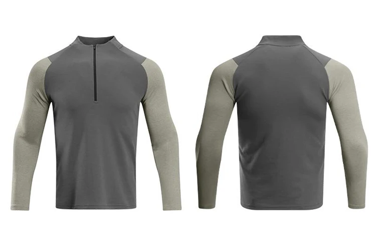 Men Compression Running Sport T-shirt Athletic Tight Long Sleeve Sweatshirt Training Jogging Outer Clothing Fitness Tops F4S2