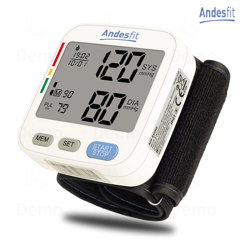 Bluetooth wrist Sphygmomanometer Automatic Electronic Blood Pressure Monitor Home Medical Measuring Large Screen Pressure Meter