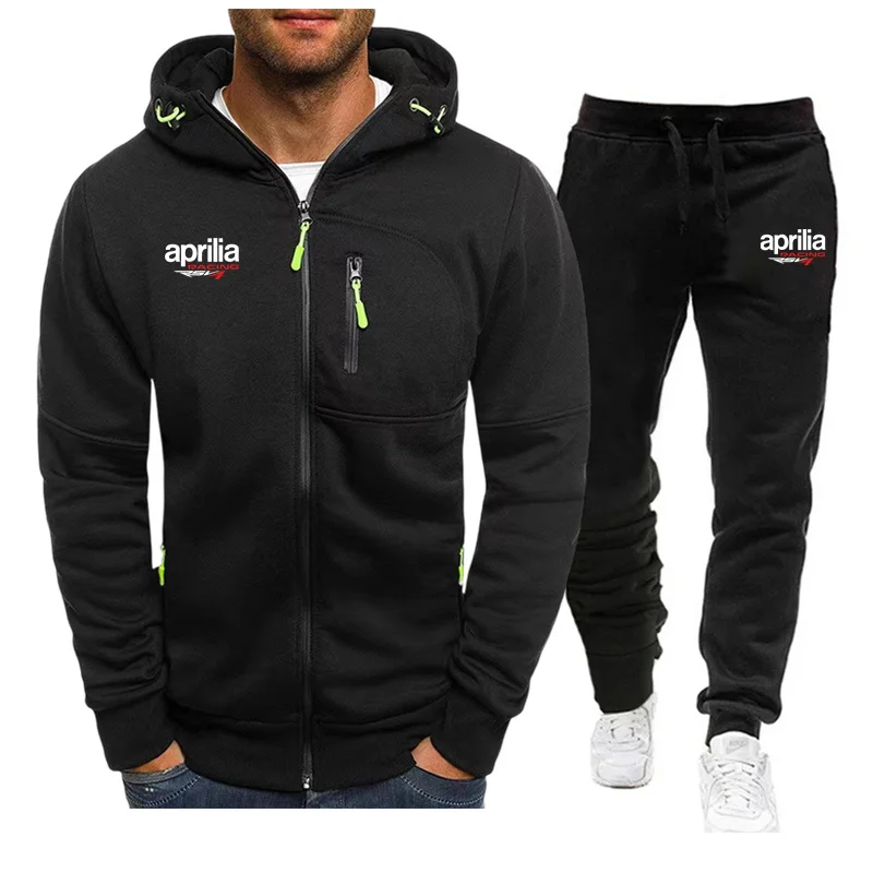 

Aprilia Racing RSV4 2024 Men's New Printing Hooded Hoodie Comfortable Tops + Sweatpants Solid Color Two Pieces Suits