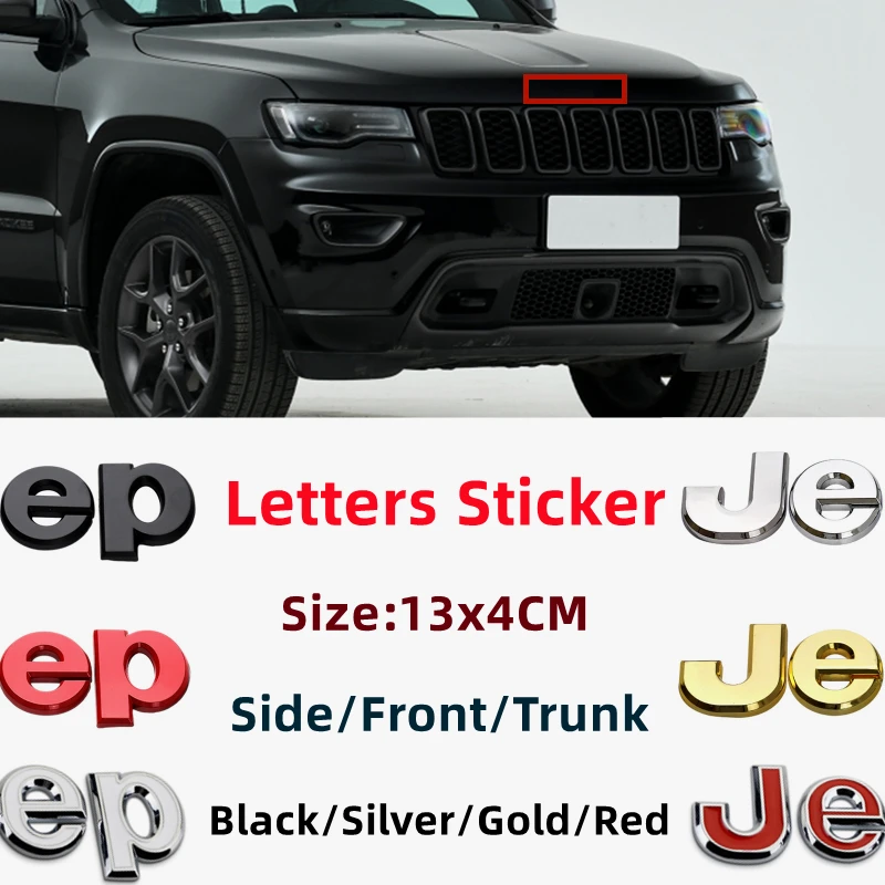 Автомобильная Передняя боковая эмблема из сплава для Jeep Wrangler tj jk Grand Cherokee Commander