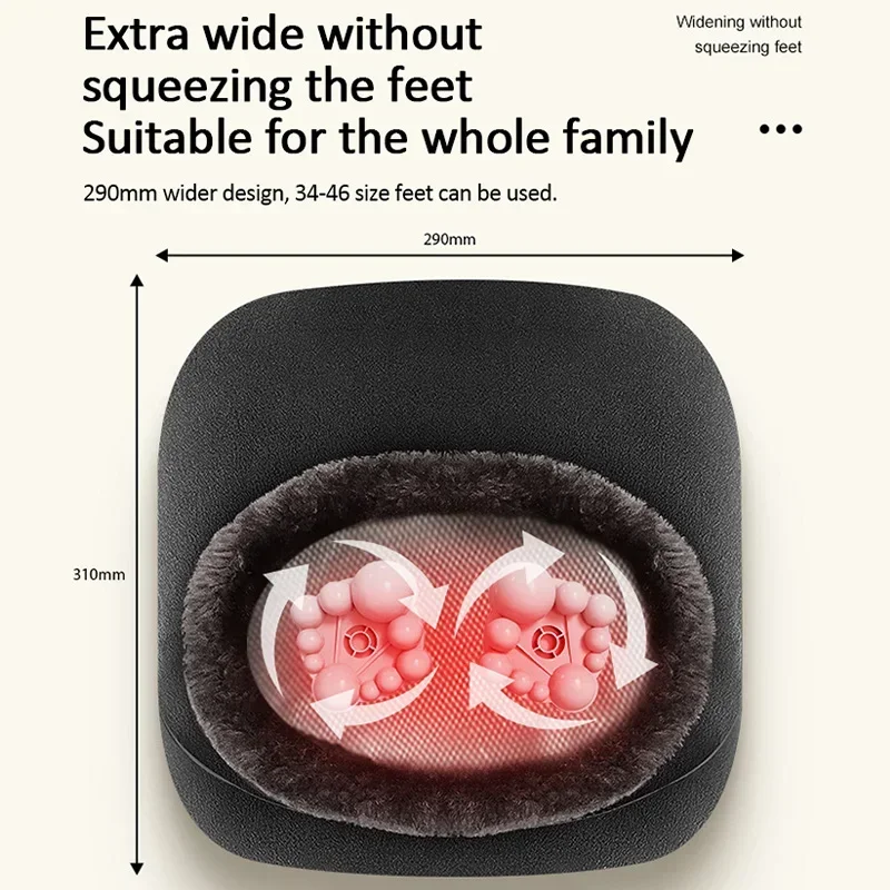 2-in-1 Shiatsu Foot and Back Massager with Heat Pad Kneading Feet Machine , Cushion or Foot Warmer,for Relief ,Removable clean - Image 4