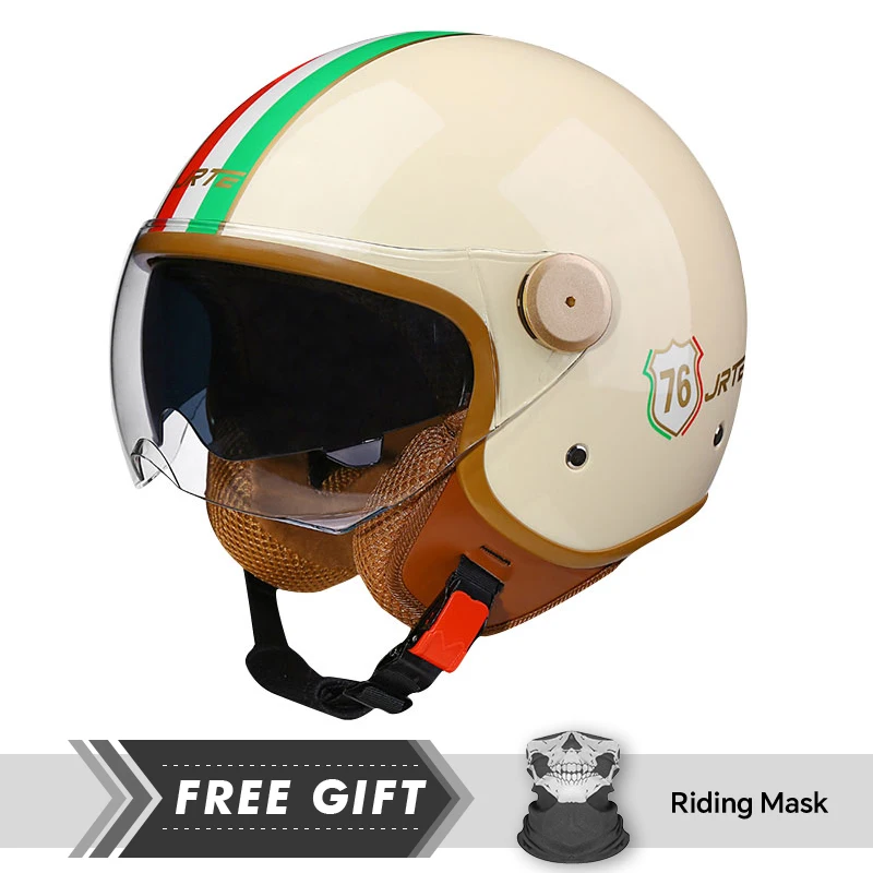 BDBRHFG Casque Ouvert Demi-Casque De Moto Approuvé Dot/ECE Casque De Moto avec Pare-Soleil Style Rétro Vintage Casque De Moto Vespa Jet pour Enfants, Jeunes, Hommes Et Femmes 9,L 58-59cmn BDBRHFG Casque Ouvert Demi-Casque De Moto Approuvé Dot/ECE Casque De Moto avec Pare-Soleil Style Rétro Vintage Casque De Moto Vespa Jet pour Enfants, Jeunes, Hommes Et Femmes 9,L 58-59cmn