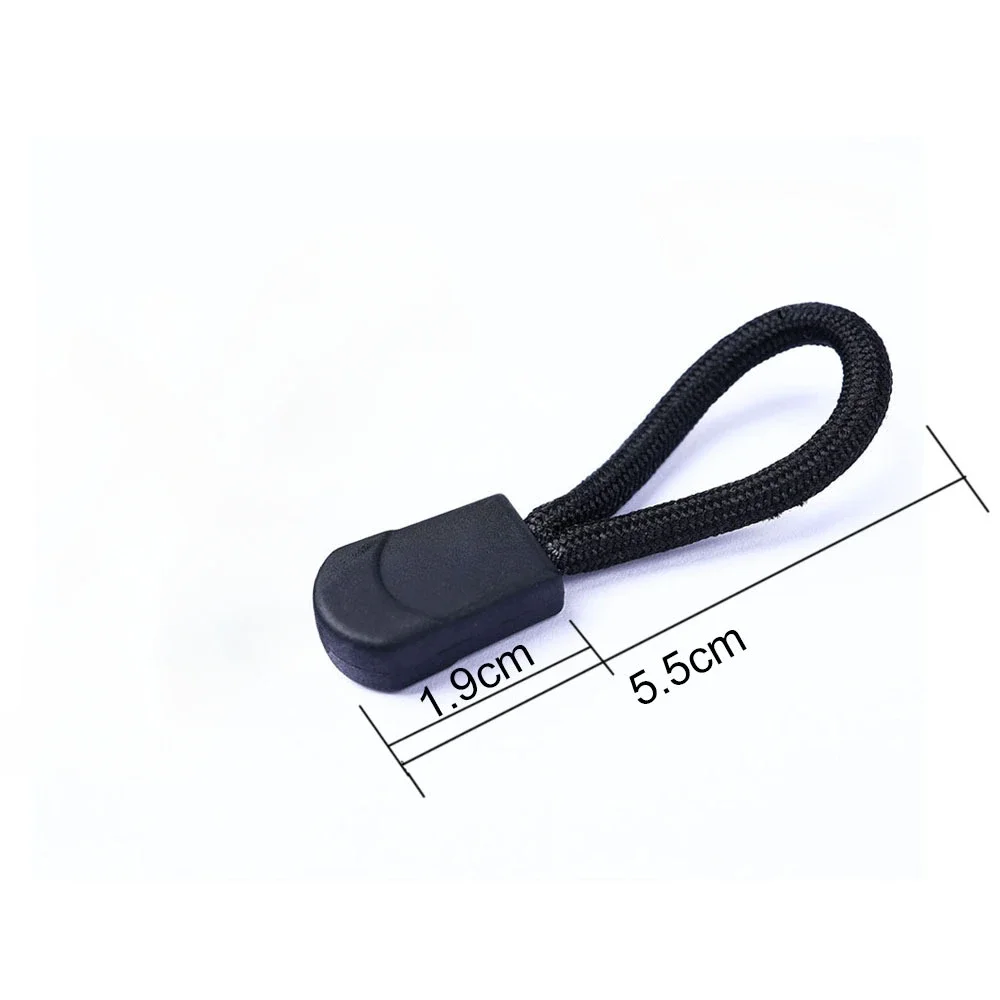 Zipper Pullers Simple Practical Black Slider Zipper Repair Tools Apparel Accessories 10PCS