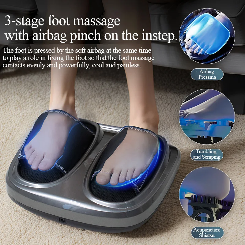 Electric Foot Massager with Heat and Vibration for Relaxation