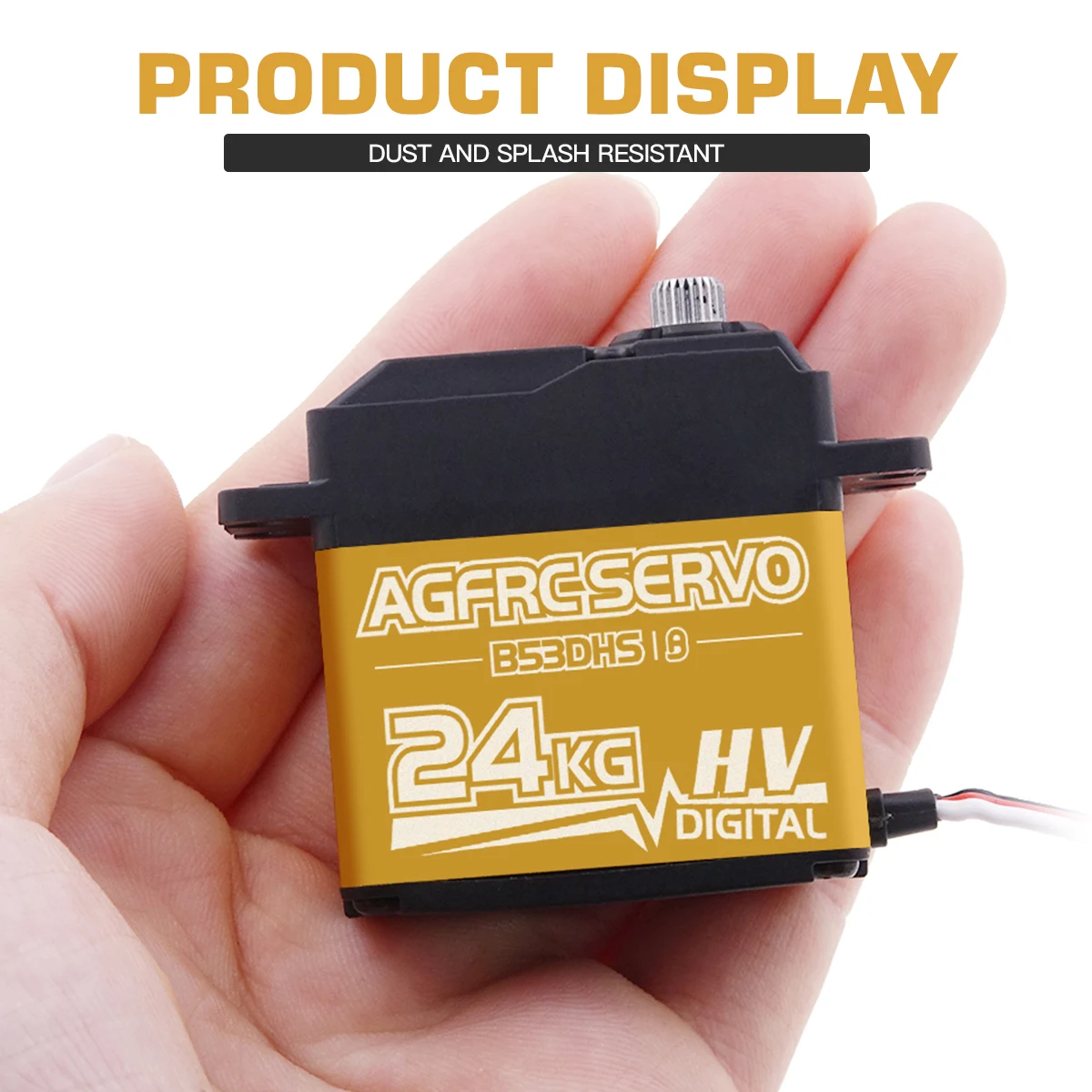 AGFRC B53DHS 디지털 하이 토크 속도 티타늄 기어 프로그래밍 가능한 HV 스티어링 서보, 1/12 1/10 RC 자동차 트럭 RC 모델용, 24KG