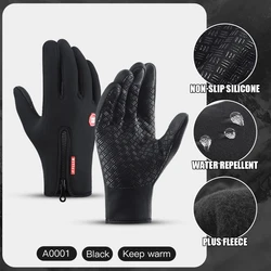 Waterproof Winter Touchscreen Windproof Warm Outdoor Gloves for M (A0001 - BK)