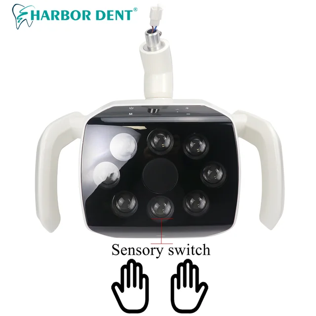 8 LEDs Dental Oral Lamp Can Choice 22mm/26mm Operation Light Shadowless With Touch Sensor Implant Implantology Dentist Clinic