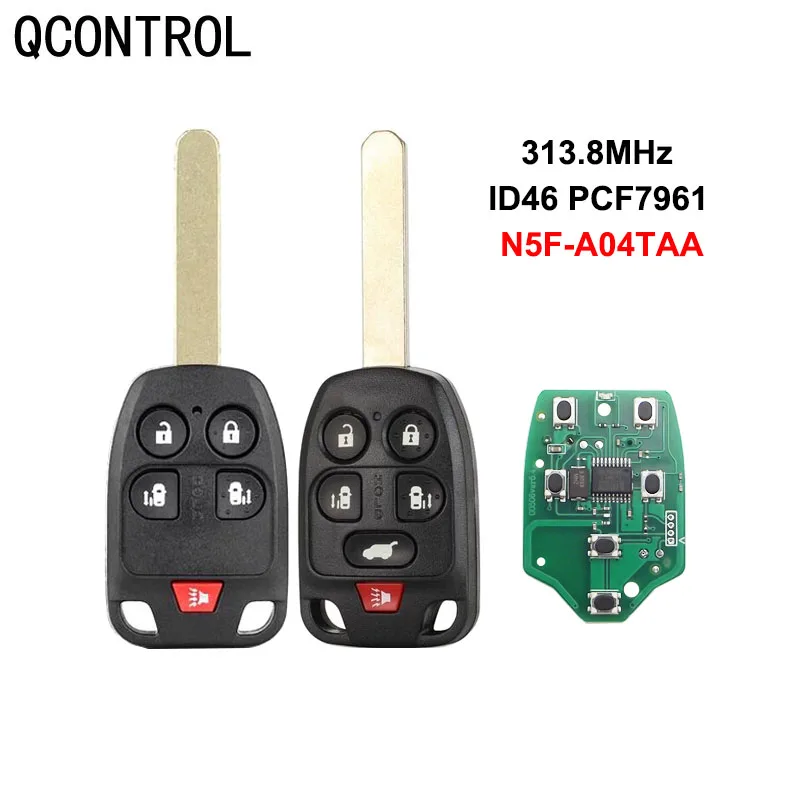 

Q управление для Honda Odyssey 2011 2012 2013 2014 Φ 313,8 MHz ID46 чип 6 кнопок сменный умный автомобильный пульт дистанционного управления