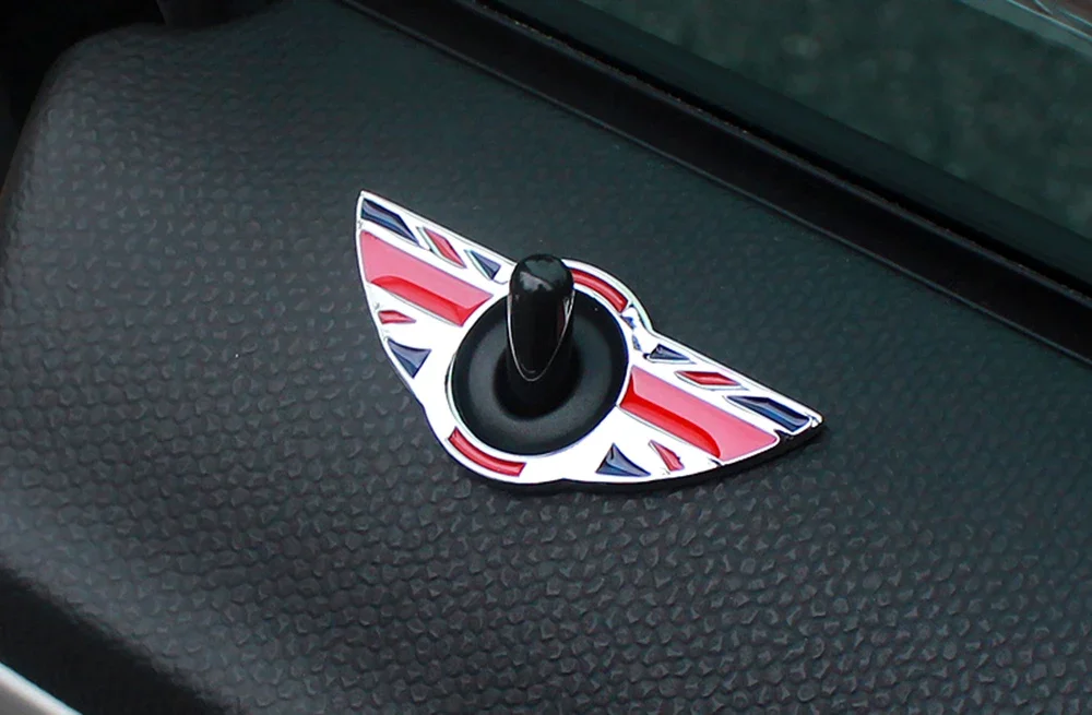 2 Stück Türstift-Schlossabdeckung für Mini Cooper S JCW R50 R52 R53 R55 R56 R57 R58 R59 R60 R61 – Auto-Innenverkleidungsaufkleber-Dekor – Detail 9