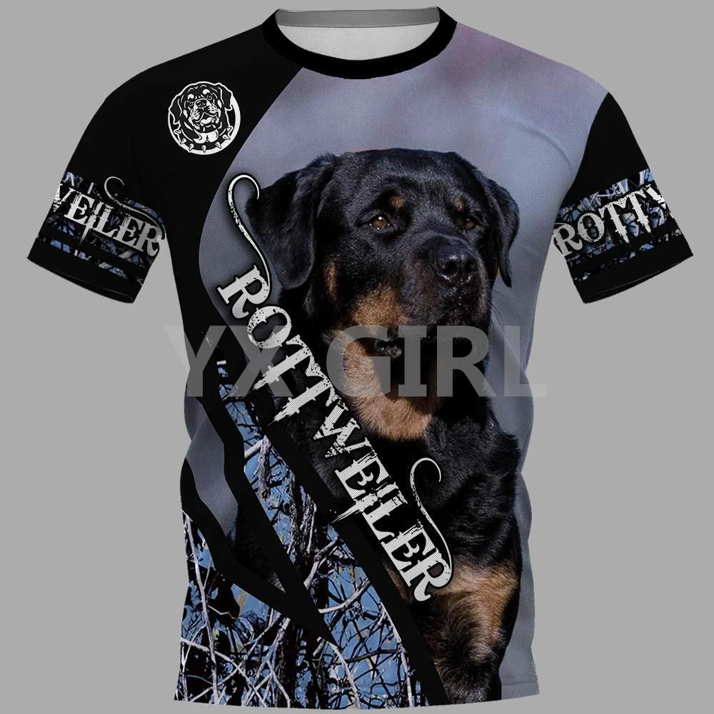 Doberman/Rottweiler Dog/Beagle Dog 3D All Over Printed T-Shirt Funny Dog Tee Top Camicie T-Shirt Estive Unisex