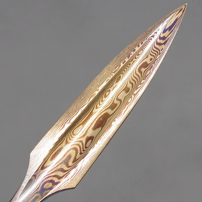 Longquan Pure Hand-made Household Steel Knife Hundred Lian Pattern Damascus Pu 'er Tea Knife Tea Needle Pry Open Tea, Special To
