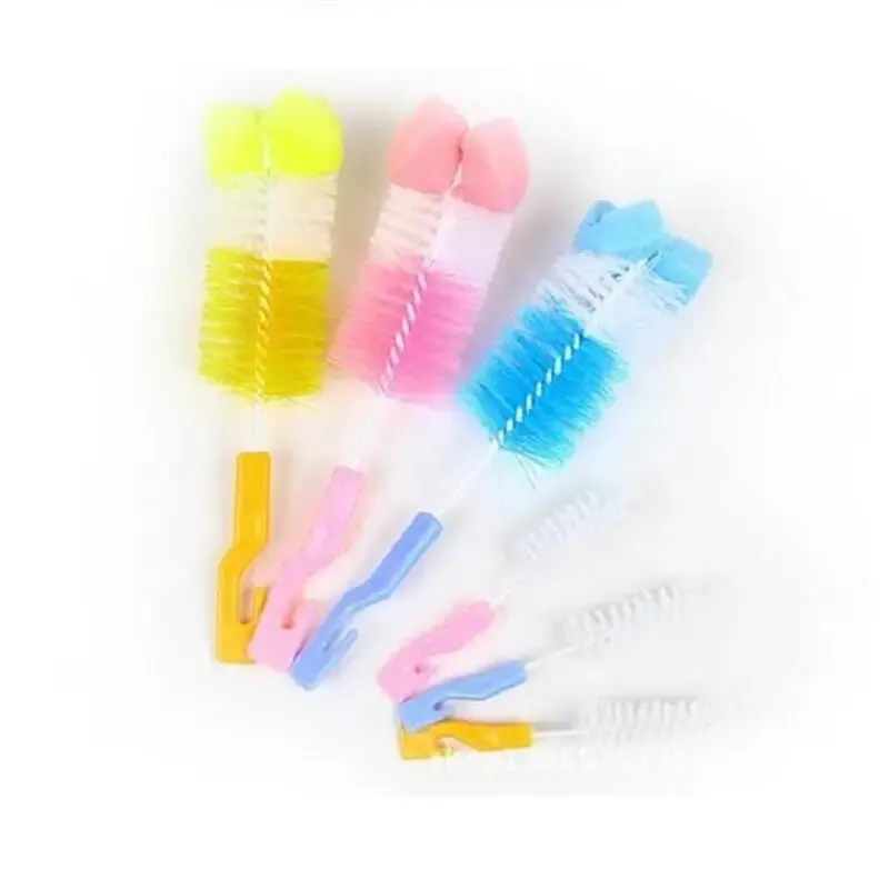 Bottle Cleaning Brush 1PCS Competitive Price Small Bottle Cleaning Brush Baby Pacifier Brush Nylon Glass Bottle Two-piece Milk Set