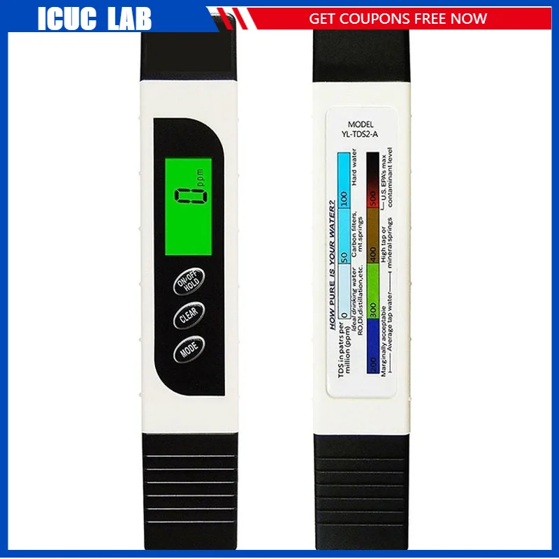 

Portable TDS EC TEMP 3 In 1 Water Quality Test Pen Meter for Drinking Water