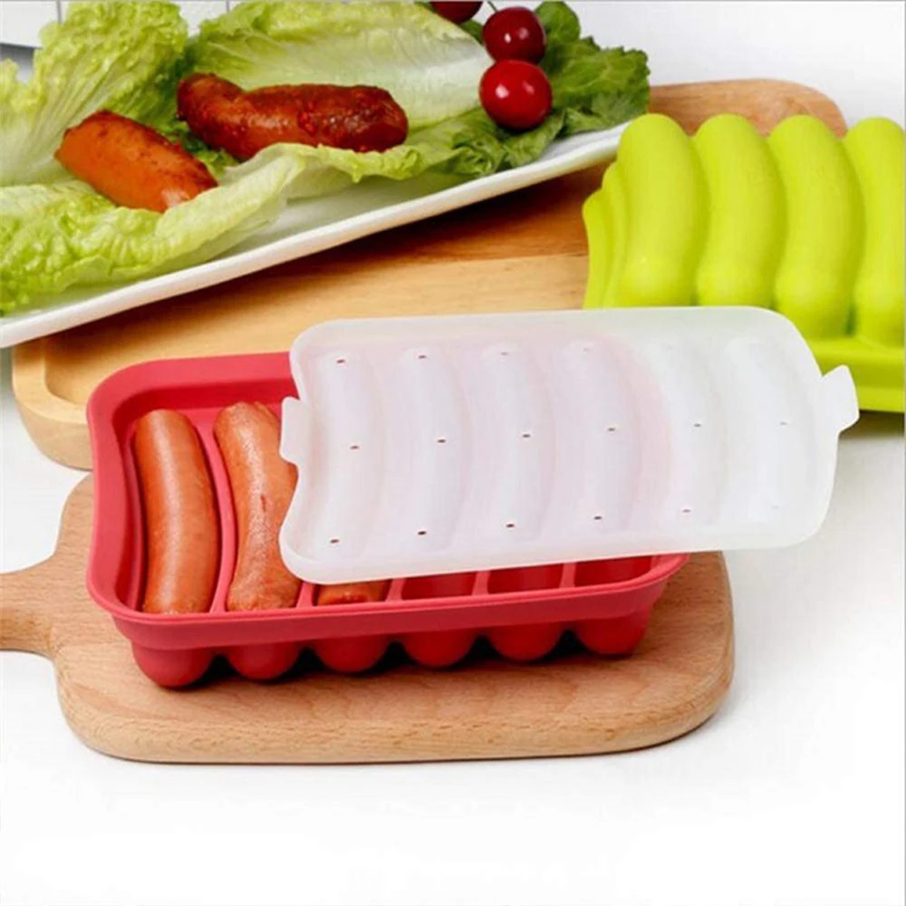Sausage Stuffer 6 In 1 Sausage Machine DIY Mold Making Hot Dog Handmade Ham Silicone Mold Baby Food Machine Kitchen Cooking Gadgets