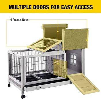 Rabbit Hutch | Bunny Cage (Inner Space 4.84ft²) 2