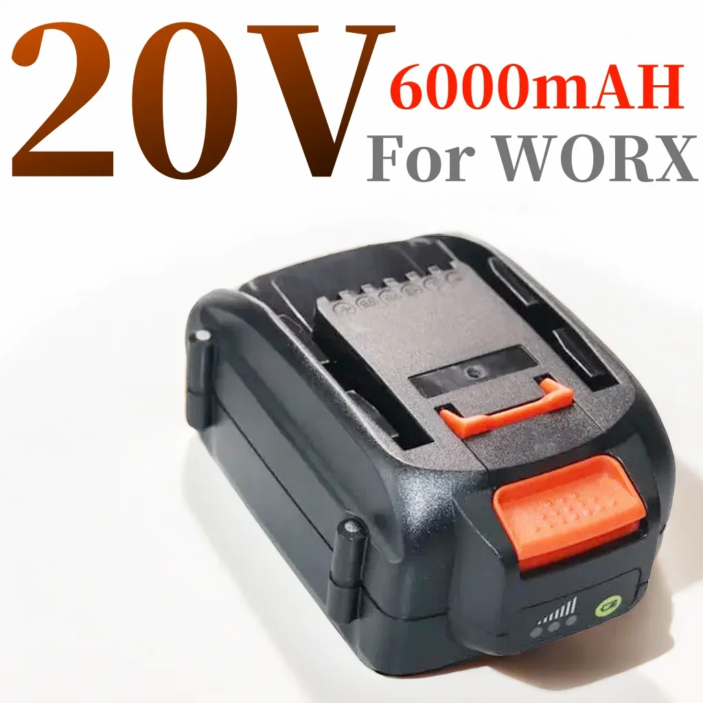 

Suitable for WORX 20V 6000mAH lithium-ion large capacity brand new battery, suitable for cordless electric tool batteries