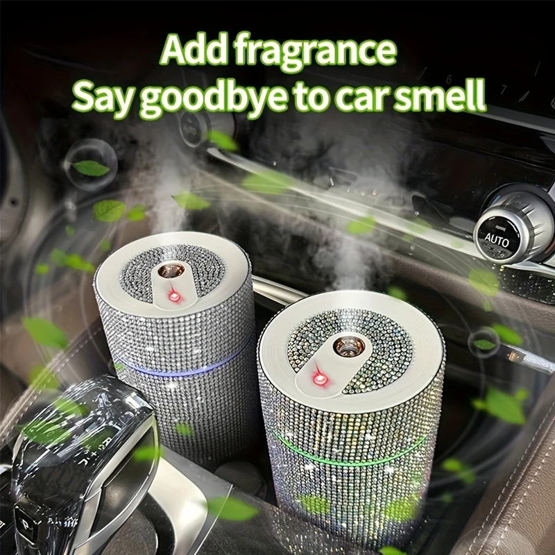 Air humidifier Car diffuser LED Light essential oil diffuser car electrical appliances mini air freshener