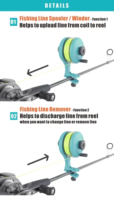 New Fishing Line Winder Portable Reel Line Recycle Spooler Machine Spinning  Reel Baitcasting Spooling Fishing Equipment Fish - AliExpress